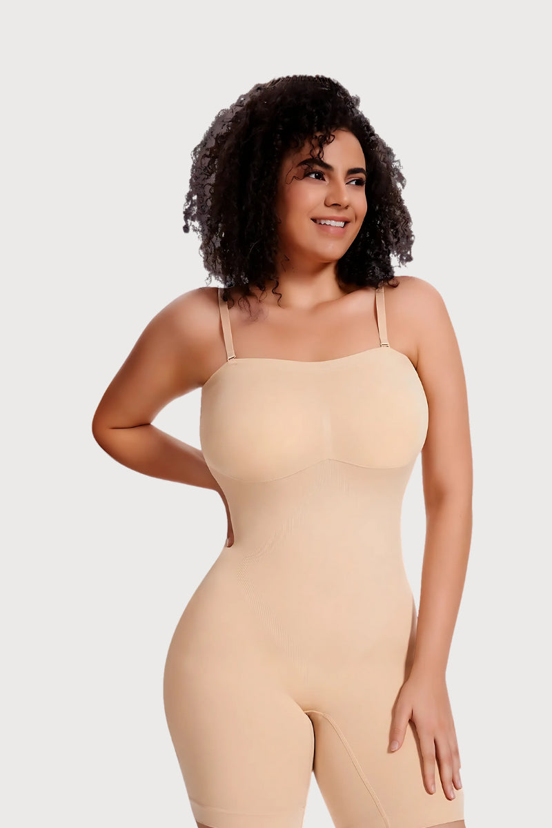 Strapless Butt Lifting Body Shaper - Beige
